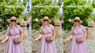 iPhone 17 Pro Max vs Galaxy S25 Ultra vs Pixel 10 Pro XL Camera Video Test Comparison