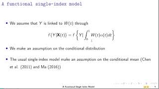 Functional single index models