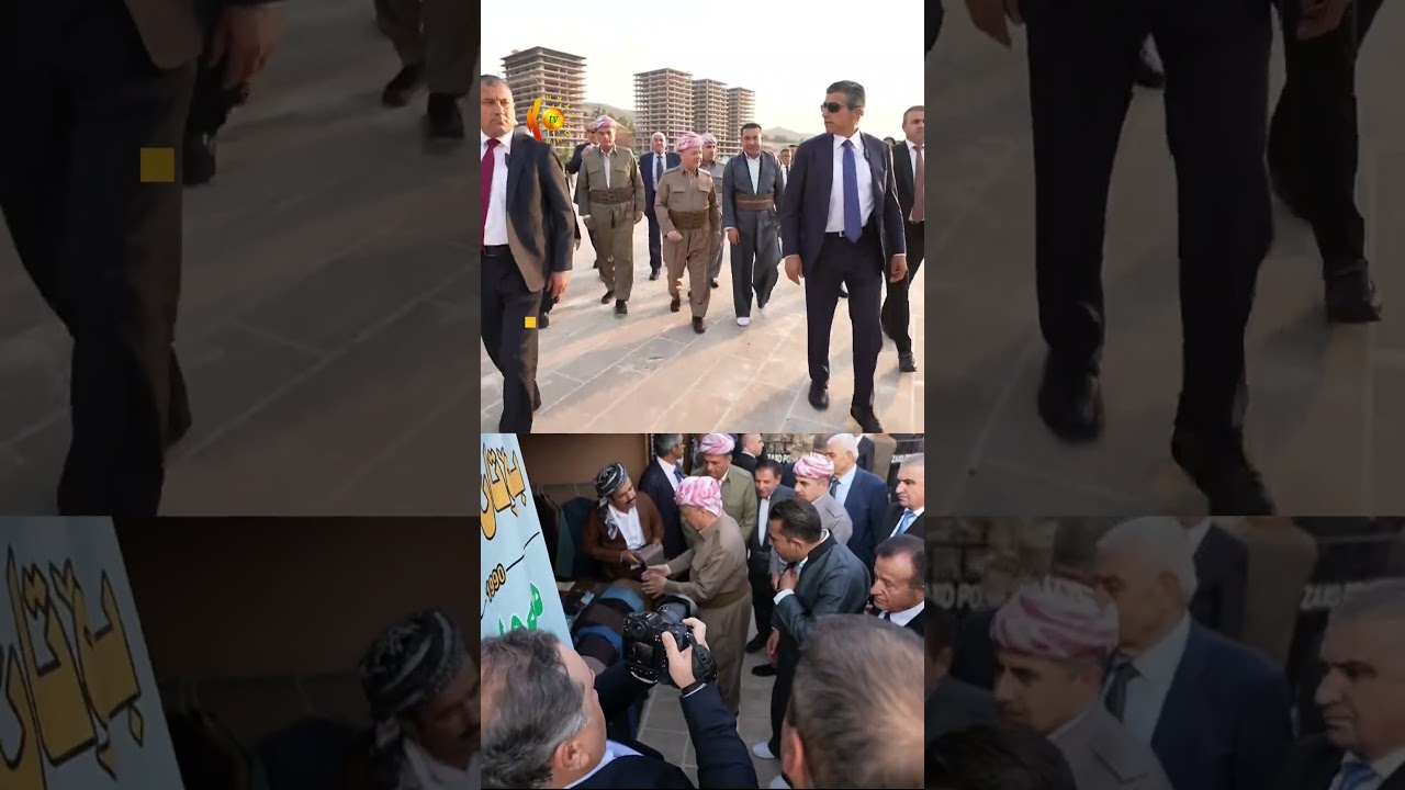 ڤیدیۆ | ساتی گەیشتنی سەرۆك بارزانی بۆ فێستیڤاڵی شاڵ و شەپك و پردی دەلال لە زاخۆ