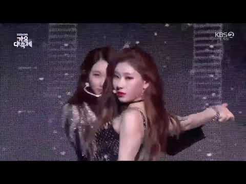 ITZY Chaeryeong and IZ*ONE Chaeyeon - "Rain On Me" Special Performance at KBS Song Festival 2020