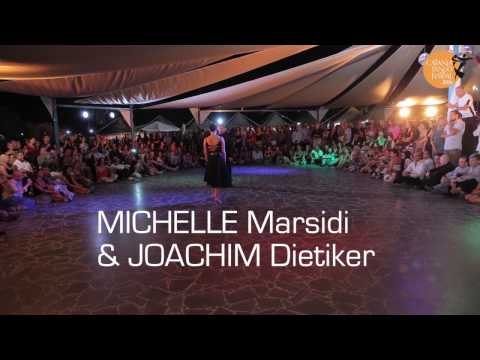 Michelle Marsidi  and  Joachim Dietiker  are  dancing  to  "  Otra vez  "  at  Catania Tango Festival  in  2016