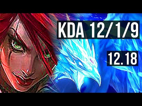 KATARINA vs ANIVIA (MID) | 12/1/9, 2.2M mastery, 6 solo kills, Legendary | EUW Diamond | 12.18