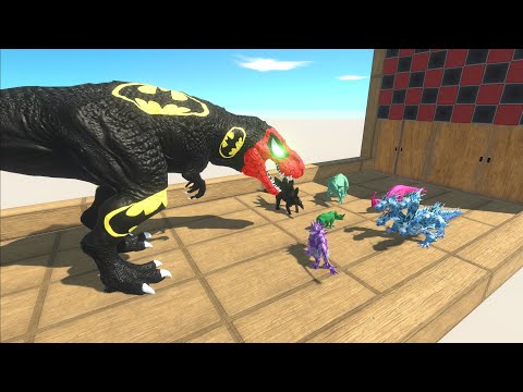 ESCAPE FROM BATSPIDERMAN T REX - Animal Revolt Battle Simulator