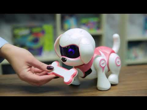 Робот-собака «Чаппи», русское озвучивание, световые и звуковые эффекты / Cиний