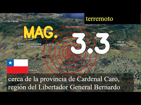 Terremoto cerca de la provincia de Cardenal Caro, Región del Libertador General Bernardo O'Higgins,
