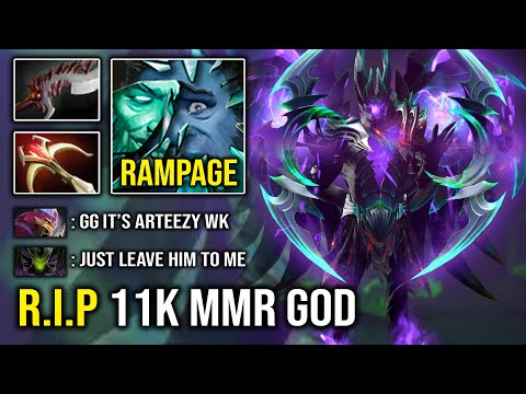 EVEN 11K God Arteezy Can't Tank this Monster Terrorblade - Imba Abyssal RAMPAGE Purple Gem DotA 2
