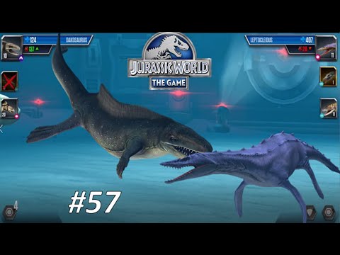 LEPTOCLEIDUS VS DAKOSAURUS Jurassic World The Game | Dinosaurs Battle #57 | Dinosaurs Fighting |
