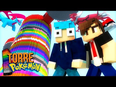 Minecraft TORRE PIXELMON - MEGA RAYQUAZA vs MEGA RESHIRAM ! A INVASÃO DE LENDÁRIOS !!