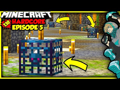 TRIPLE DUNGEON XP Farm in Hardcore Minecraft | Episode 5 (1.18 Let's Play)