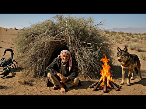 Building a Survival Shelter With No Tools in the Iranian Desert 🏜️ | Nomad Life