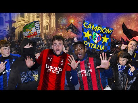 AC MILAN FANS at INTER'S SCUDETTO CELEBRATION!! *ENDED BADLY?*