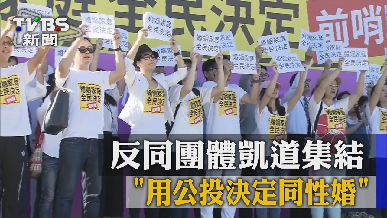 「用公投決定同性婚」　反同團體凱道集結