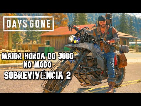 DAYS GONE (PS5) - Maior Horda do Jogo No Modo Mais Difícil | MODO SOBREVIVÊNCIA 2