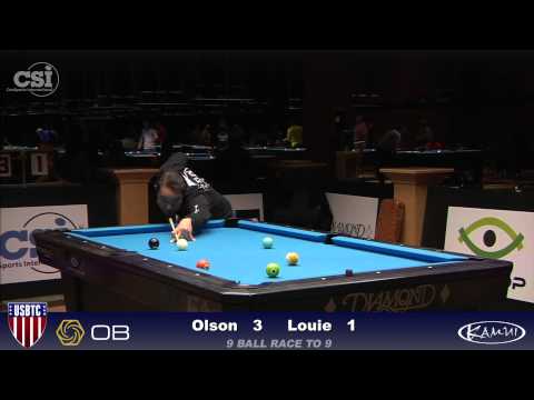 2015 USBTC 9-Ball: Danny Olson vs Dan Louie (Part 1)