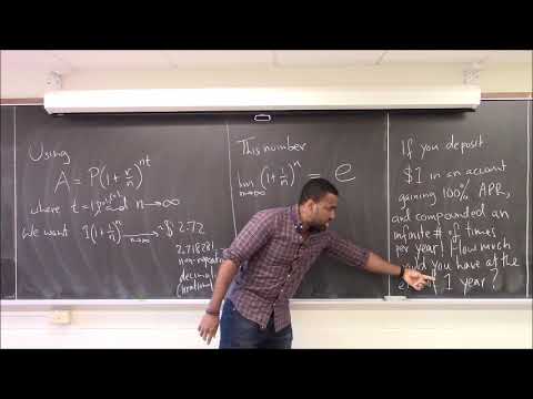 Math 1108-R17 Lecture 2 - Continuously compounded Interest and APY