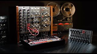 Video thumbnail for Roland System 100m synth / RYK Modular M185 Sequencer demo with System80 880 TR808 drum machine by RYK Modular