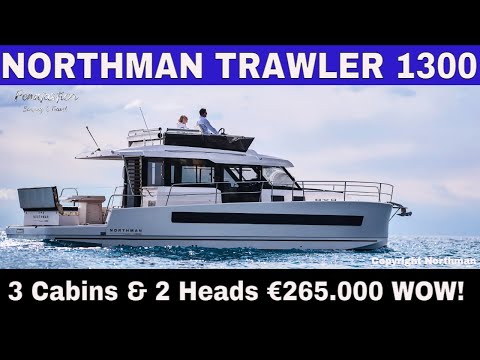Northman Trawler 1300 - 3 Cabins 2 Heads in 12 meters WOW 😃