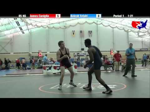 James Caniglia vs. Kaleab Fetahi at 2013 ASICS FILA Cadet Nationals - GR
