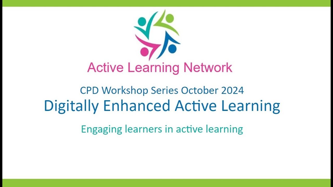 ALN CPD Series 2024 Week 2: Engaging learners in active learning