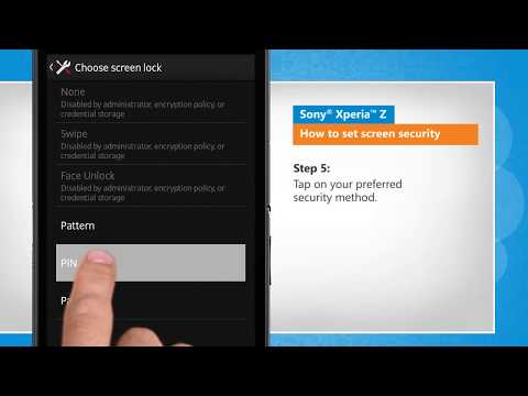 How to set screen security in Sony® Xperia™