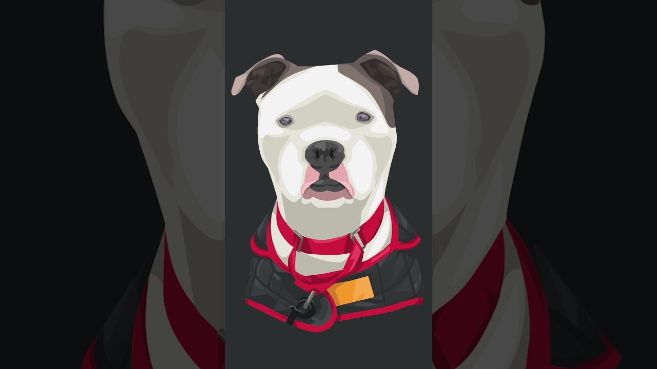 Dog vector art | Vector portrait | Vector illustration | Adobe Illustrator | [Short]