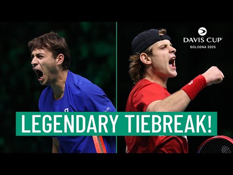Watch the LEGENDARY tiebreak between Cobolli and Bergs! 😱 | Italy v Belgium | 2025 Davis Cup Final 8