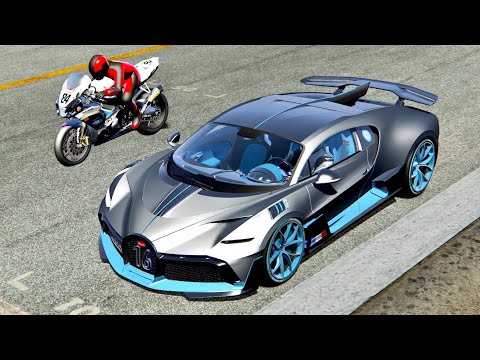 Bugatti Divo vs Suzuki GSX R 1000 - Drag Race 2KM