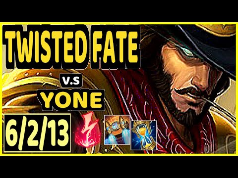 TWISTED FATE vs YONE - 6/2/13 KDA MID GAMEPLAY - KR Ranked MASTER