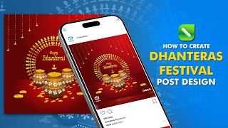 Dhanteras Post Design | CorelDraw | Creativefrndz #dhanteras #diwali #coreldraw