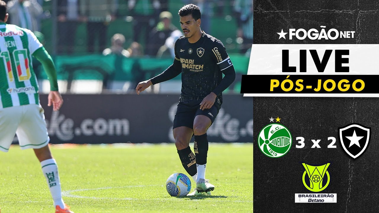 LIVE | Pós-jogo e repercussão da derrota do Botafogo para o Juventude no Campeonato Brasileiro 2024