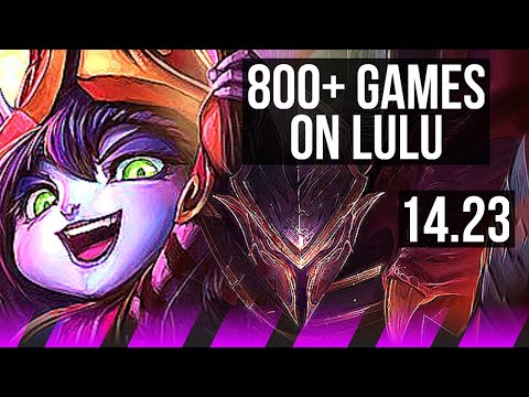 LULU & Jinx vs PANTHEON & Jhin (SUP) | 800+ games | KR Diamond | 14.23