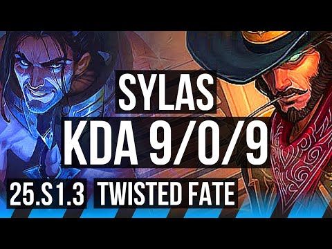SYLAS vs TWISTED FATE (MID) | 9/0/9, Legendary | KR Master | 25.S1.3