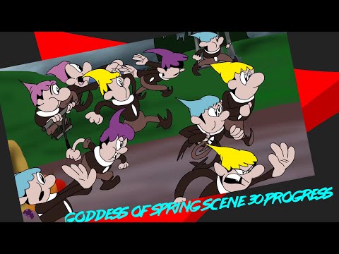 Goddess of Spring Reanimated Collab Scene 30 Progress