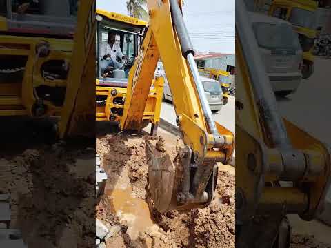 lifting water 🌊 with the help of jcb back bucket 🪣🪣#jcbworkingvideo #jcbramu