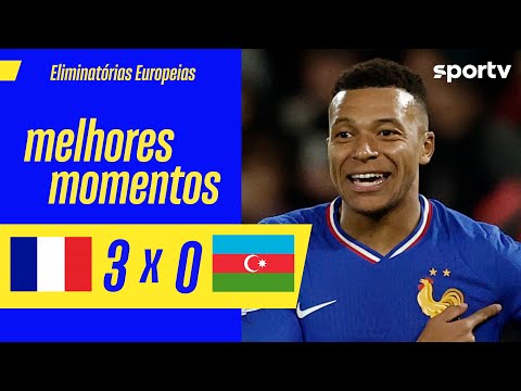 Gols e lances de França x Azerbaijão