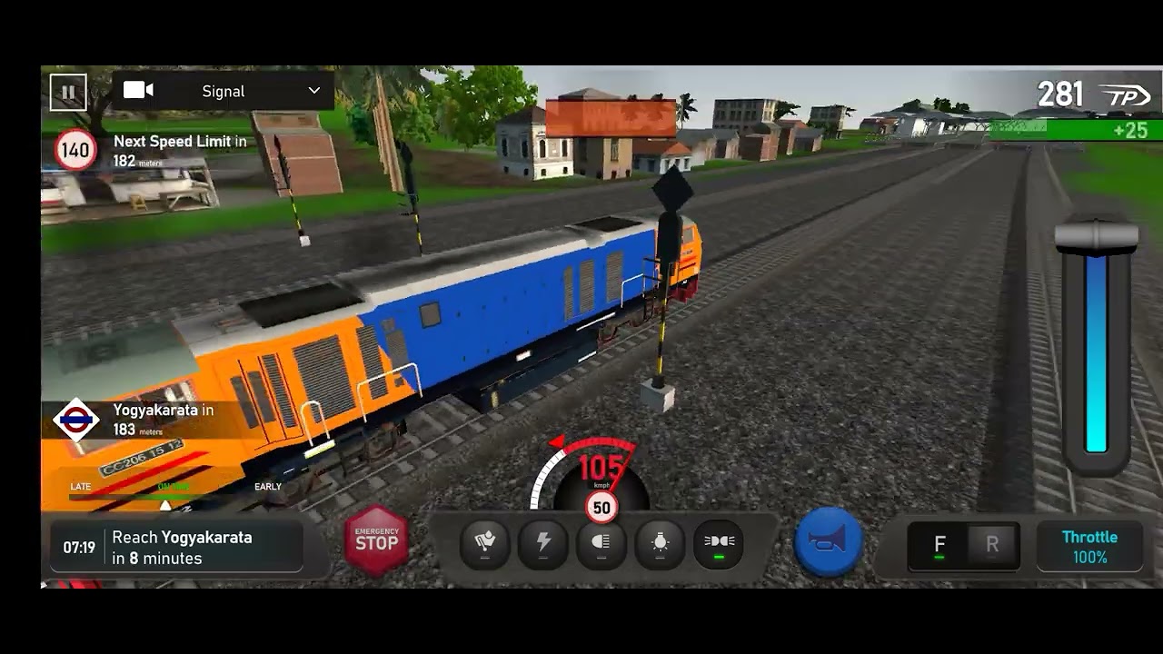 Indonesian  Train simulator driving for the first time 