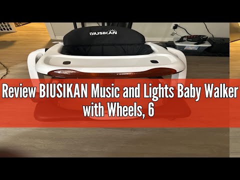 Review BIUSIKAN Music and Lights Baby Walker with Wheels, 6 in 1 Baby Activity Center w/Ergonomic ba