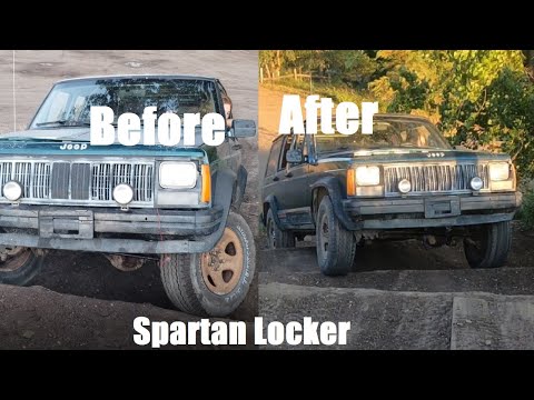 Front Mechanical locker on stock Jeep XJ Test ,Best performance upgrade for the price,Spartan Locker