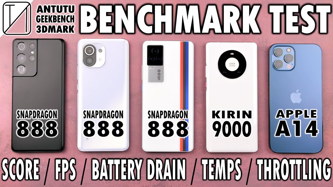 Samsung Galaxy S21 Ultra vs Xiaomi Mi 11 / iQOO 7 / Mate 40 Pro / iPhone 12 Pro Max Benchmark Test