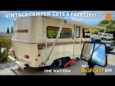 Vintage Fiberglass RV Camper Gets a Face Lift! Step-by-Step DIY Window Refurbishment and Buffing!