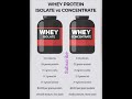 Whey Protein Isolate Vs Concentrate