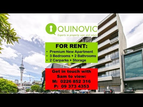 Auckland Apartment for Rent, Sale Street - 3 Bedrooms, 2 Bathrooms, 2 Secure Car Parks