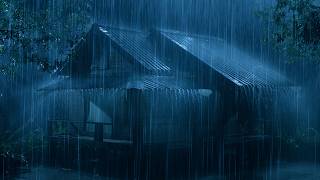 Fall Asleep Fast in Minutes 🌧 Torrential Rain on Metal Roof & Powerful Thunder at Night (No Ads)