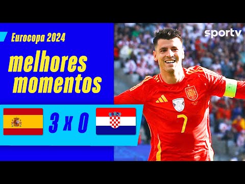 Gols e lances de Espanha x Croácia