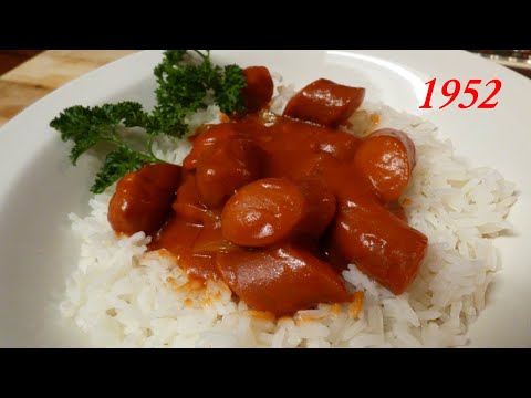 Barbecue Hot Dogs With Rice Recipe | 1950's Recipe