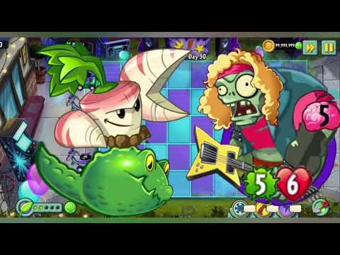 Plants vs Zombies 2 : Parsnip, Guacodile vs hair metal gargantuar