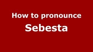 How to pronounce Sebesta