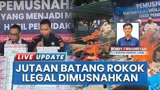 Bea Cukai Mataram Musnahkan Jutaan Batang Rokok Ilegal Hasil Penindakan 2024-2025