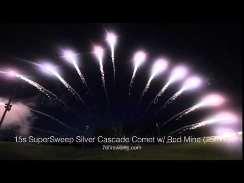 15s SuperSweep Slilver Cascade Comet w/ Red Mine (25mm)