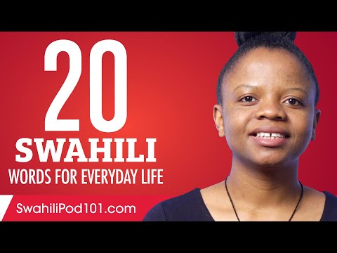 20 Swahili Words for Everyday Life - Basic Vocabulary #1